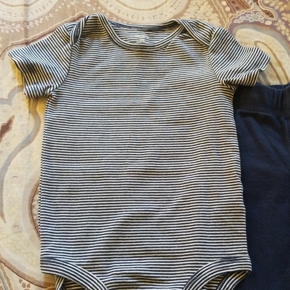 Carter's, Toughskins Striped Top Navy Sweat Pants - Picture 4 of 7